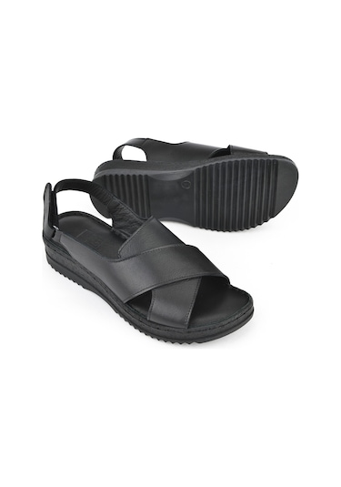 Ziya, Kadın Hakiki Deri Sandalet 1511051z036 Siyah 1511051z036 000 Siyah