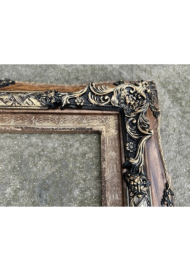 Dekoratif İşlemeli Ahşap Çerçeve 95x75cm 011