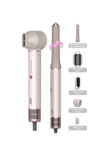 Sinbo SHD-1719 Pro Airwrap Compact Multi-Styler Graphite Gray Saç Şekillendirme Seti