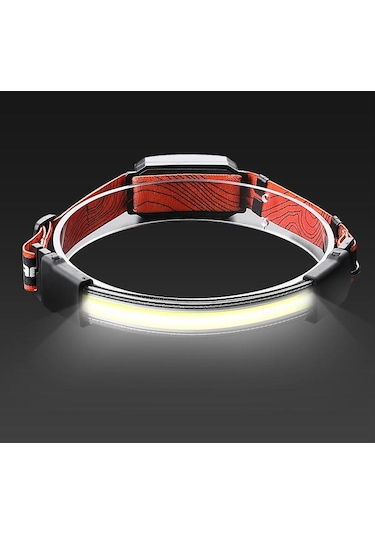 Cob Yüksek Işıklı Led Far Usb Şarjlı Kafa Lambası Siyah