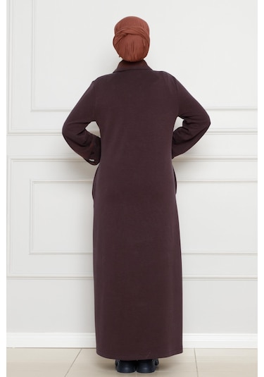 Cırt Cırtlı Oysho Elbise-kahverengi-4483 Kahverengi