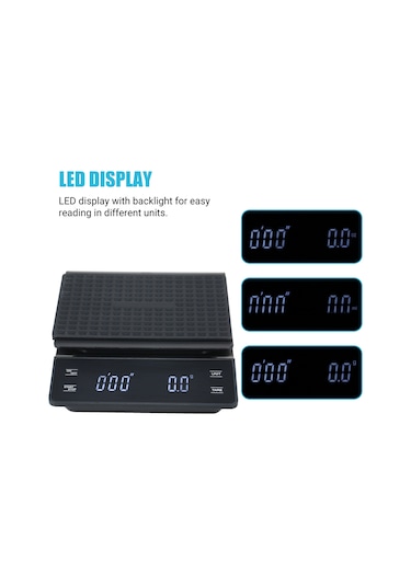 Yüksek Hassasiyetli Dijital Terazi Elektronik Terazi Arka Aydınlatmalı Led Ekranlı