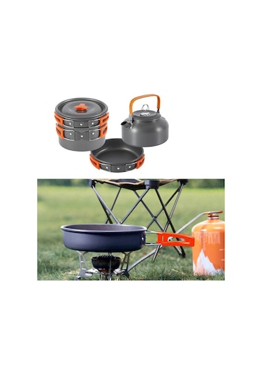 Pratik Tencere Tava Çaydanlık Seti Kamp Outdoor-002