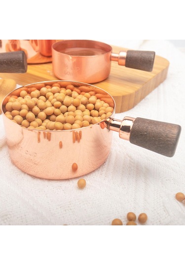 Homyl Paslanmaz Çelik Ölçme Kabı Çok Amaçlı Süt Evine 250-ml Bakır