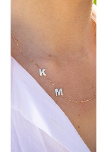 Altın Dikey Harf Kolye