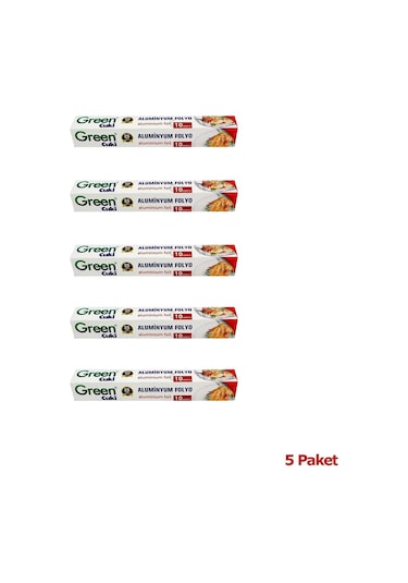 Green Cuki Alüminyum Folyo 30 CM x 10 M 5 Paket