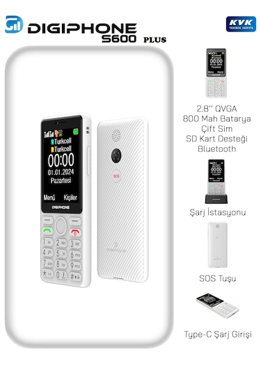 Digİphone Uyumlu S600 Plus Tuşlu Cep Telefonu Distribütör Garantili