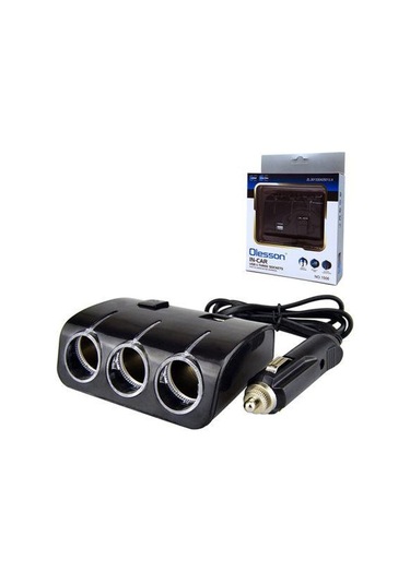 Ayt Olesson 1506 12-24v 3lü Çift Usbli 120w 80 Cm Kablolu Araç Oto Tırç Çakmak Çoklayıcı Çakmaklık Çoğaltıcı