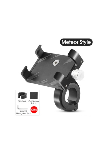 Padalink Alüminyum Bisiklet Telefon Tutucu - Dağ Bisikleti Ve Elektrikli Araçlar İçin Güçlü Sabitleme, 55-100mm Telefon Uyumlu, Type D Siyah