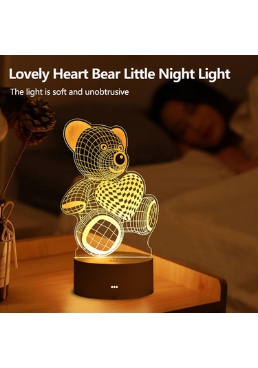 Neevoyu Usb Dokunmatik 3 Renkli 3d Profil Akrilik Led Kucuk Gece Lambasi - Ev Dekoru Icin Kartun Canli Hayvan Desenli Domuz Peppa Seçenekli Beyaz