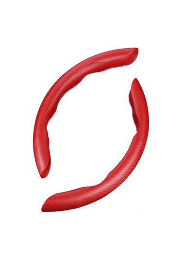 Yifomall 38cm Karbon Fiber Desenli D Tipi Araba Direksiyon Kılıfı - Yarı Kapalı, Ultra İnce, Kaymazsız, Mevsimlere Uygun, Dayanıklı, Siyah 1 Adet Siyah