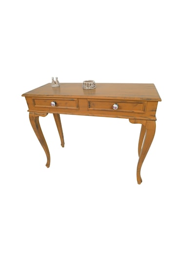 Masifart Latus 100 Cm Hardal Eskitme Dresuar Çekmeceli Makyaj  Mas Kahverengi