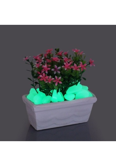 Gece Parlayan Fosforlu Çakıl Taşı Plastik Akvaryum Süsü