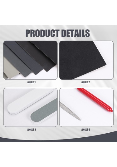 23 Parça, 12 Zımpara Kağıdı, 5 Parlatma Bloğu, 5 Şekil Törpüsü, 1 Fırça