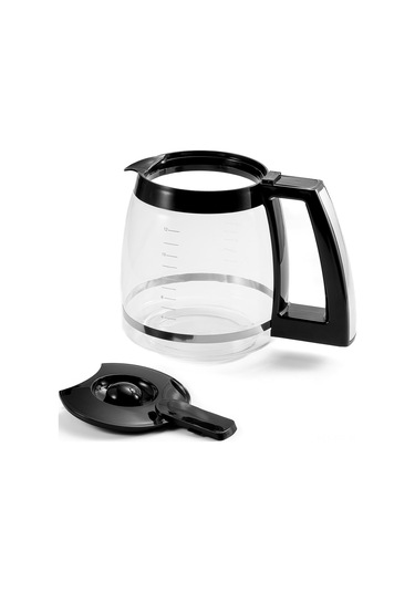 Mufunye Islak Kahve Makinası İçin 12 Bardak Kapasiteli Isı Dayanıklı Cam Değiştirme Kavanozu Dcc-1100bk, Dcc-1200prc, Dcc-2650, Dgb500bk Vb. Modellerle Uyumlu Siyah