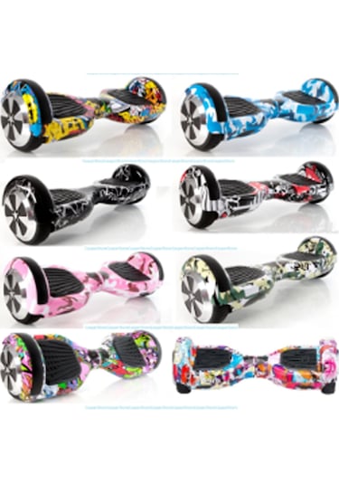 Smartstore Desenli Smart Scooter Elektrikli Kaykay Hoverboard Grafiti A.Dnge