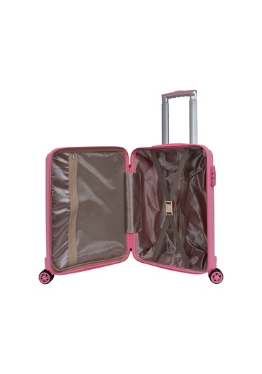 Elatae Premium Polipropilen Kabin Boy Kırılmaz Valiz Pembe V303 Pembe