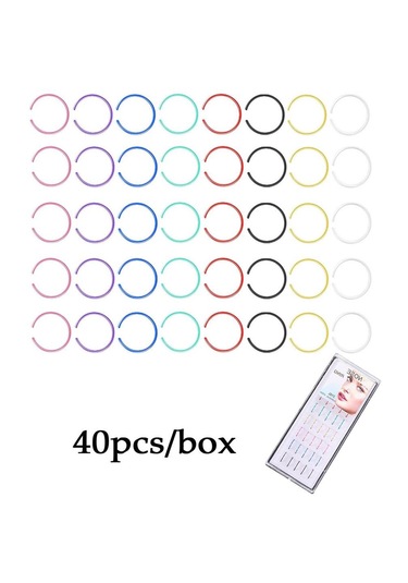 Suntek Kadınlar Kızlar Için Paslanmaz Çelik Halkası Hoop 40-adet---burun-halkaları Çok Renkli