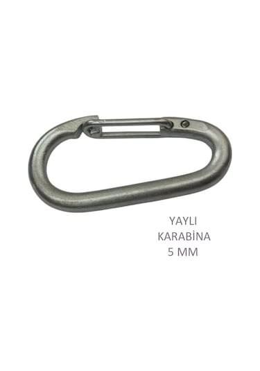 Karabina, Yaylı, 5 Mm, Askı, Çengel, Kanca, Anahtarlık