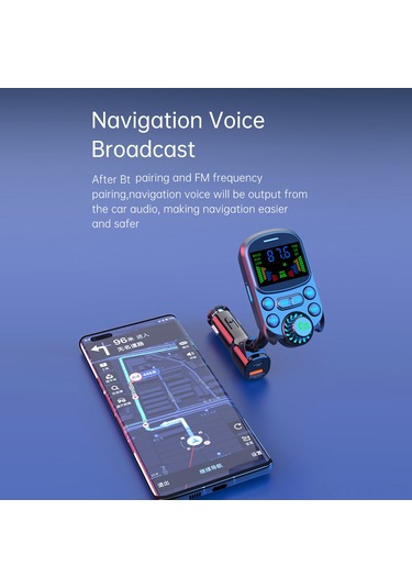 Ranyeek Oto Bt5.3 Fm Verici Mp3 Çalar: 2 İnç Oled Ekran, Pd+qc3.0 Hızlı Şarj, Ses Ayarı, Tf Kart/usb Destekli, Sesli Komut, Siyah