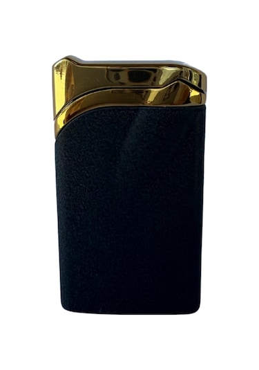 Premiumquality Tek Torch Pürmüz Mat Siyah Gold Metal Puro Çakmağı - Tr8635