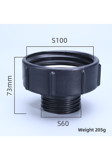 Aubyhe Ibc Tankı Valfi Adaptörü: S100'den S60'ye Dönüştürücü Kalın Ipli, Ağır Tip - 3" İle 2" Bağlantı Parçası, Dayanıklı Malzeme İle Yapıldı