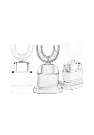 Mufunye Yetişkinler Ve Çocuklar İçin Kablosuz Şarjlı Akıllı Ses Dalgalı U Şekilli Silikon Diş Fırçası