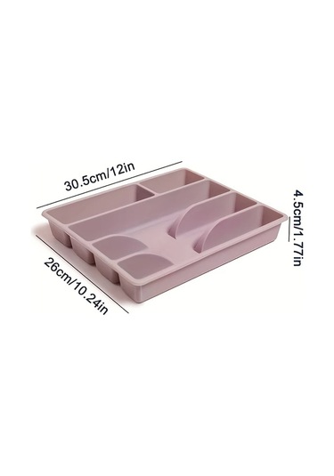 Oldfriend Beyaz Mutfak Çekmece Organizatörü: Bıçak Çatal Saklama Tepsili Plastik Organizer Beyaz