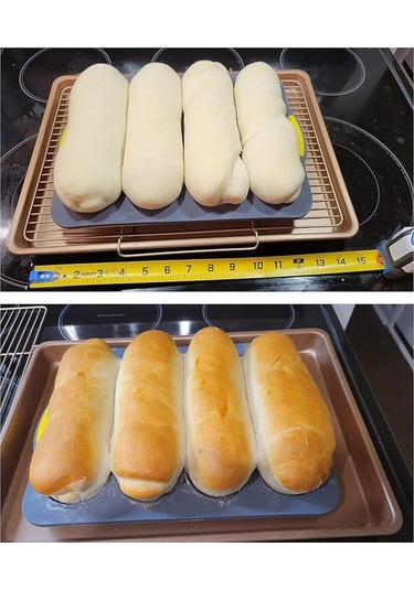 Fransız Bagetleri/sosisli Sandviçleri Pişirmek İçin Silikon Somun Siyah