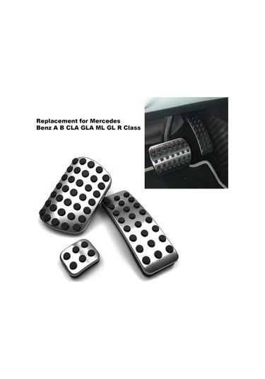 Besthome1 Mercedes Otomatik Vites Pedal Seti: Metal Gövde, Gaz Fren Dinlenme Bölgesi, Lastik Üstü Üçlü Pedal Takımı