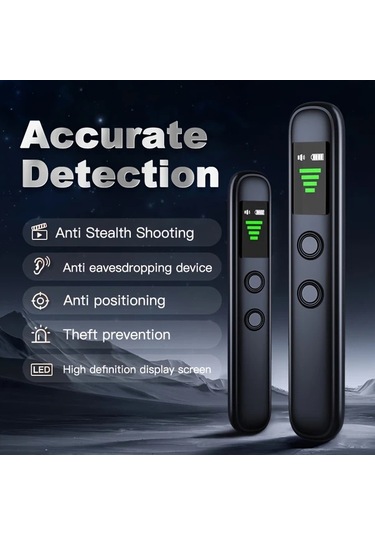 Honeybeeshop Siyah Covert Kameralı Bulucu Anti Spy Rf Sinyal Tarama Cihazı Gps Takip Kablosuz Şarj Taşınabilir