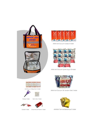 Deprem Afet Çantası 5 Kişilik