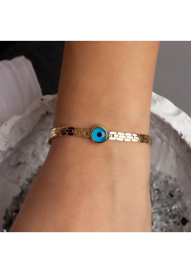 Altın Nazar Bileklik BLA09014 Sarı Altın