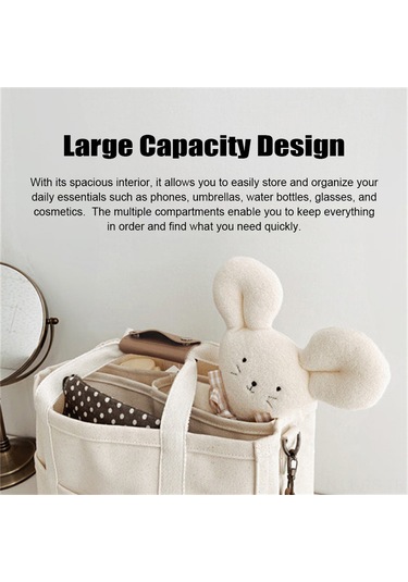 Reedark Siyah Kanvas Anne Çanta, Çok Fonksiyonlu Tek Omuz Çapraz Çanta, Bebek Arabasıyla Uyumlu, Geniş Hacimli Maternite Çantası Siyah