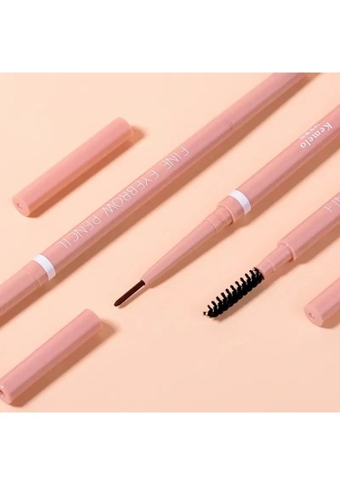 1 Adet Su Geçirmez Çift Uçlu Kaş Kalemi 1.5mm Ultra İnce Kaş Kalemi Ter X6 Classic Black 0