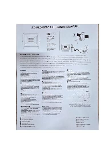 Lexen Led Projektör 100w 6500k 100W Beyaz