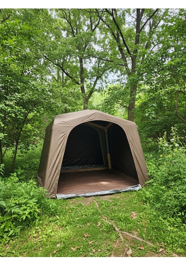 Fischer 8-10 Kişilik Baca Çıkışlı Fresh&black Şişme Çadır 290x290x220cm Kahverengi