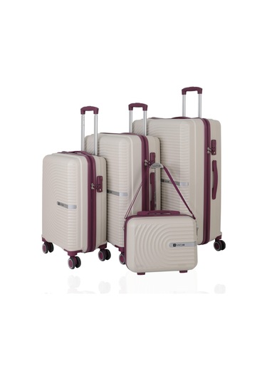 Mçs Polipropilen 4lü Valiz Seti V374 S24sy1000083-set 11148 Kemik/mürdüm