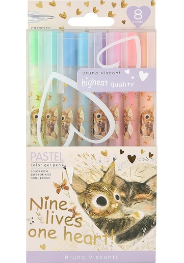 Bruno Visconti Jel Kalem Seti "pastels.", 0.8 , 8 Renk Çok Renkli