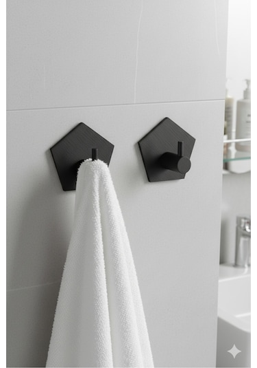 2 Li Askılık Kapı Arkası, Duvara Monte, Dayanıklı Malzeme, Beyaz 81 Beyaz