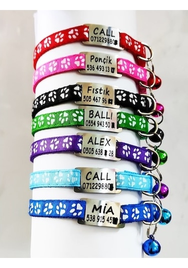 Kedi Tasması,Sallanmayan Kedi Künyesi,Köpek Tasması,Kedi Isimlik