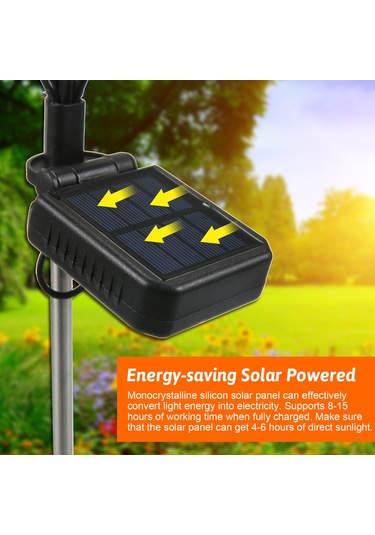 Kosona Güneş Enerjili Bahçe Aydınlatması 8'li Ip65 Su Geçirmez Demir Çelik Kelebek Dekoratif Işık Sıcak Işık