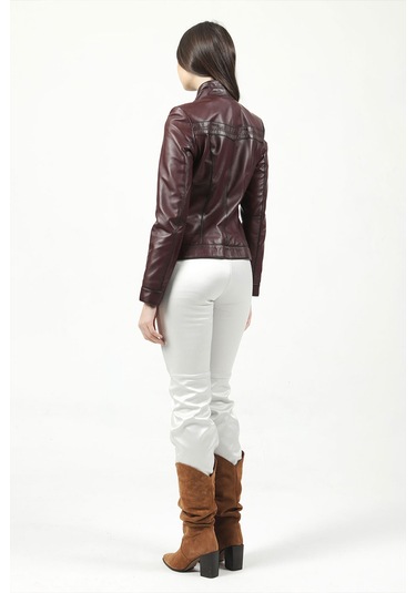 Dericlub Yb-2107 Gerçek Deri Kadın Mont