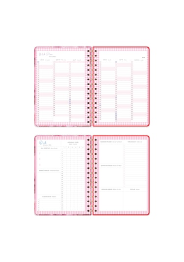 2026 A5 Spiralli Renkli Haftalık Ajanda 12 Aylık Motivasyon Sayfalı Disco Disco