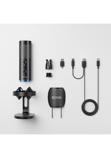 Boya K5 - Boya K5 Kablosuz Bağlantılı Rgb Aydınlatmalı Usb Condenser Mikrofon