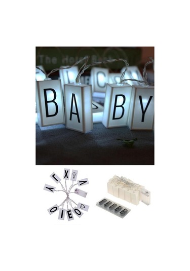 Zmc Bilişim 10lu Lightbox Işıklı Harf Mesaj Panosu Dekoratif Harf Işık Zinciri
