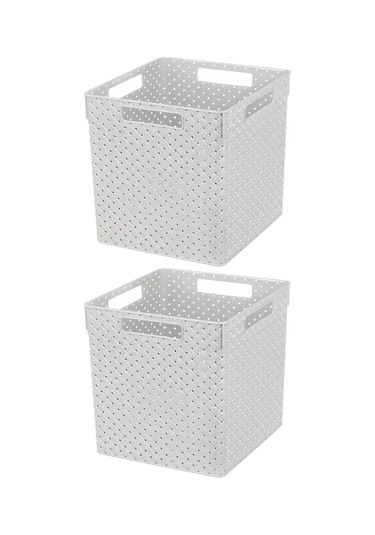 El Casa 2 Adet, 23 Litre Depolama Kutuları Depolama İçin 2 Adet, 23 Litrelik Kutular. 200723619 Açık Gri