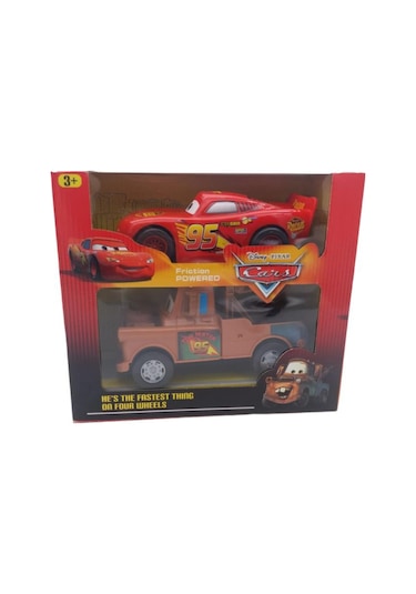 Farbu Cars Şimşek Mcqueen Ve Mater Oyuncak Sürtmeli 2 Li Araç Seti, Arabalar Oyuncak Figür