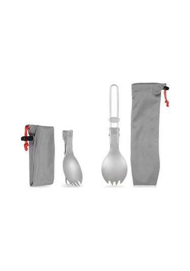 Dancemonkey Katlanır Titanyum Çatal Kaşık, Evde Kullanım Çok Renkli