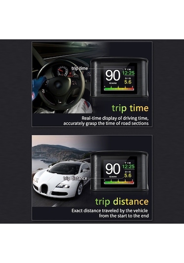 Singree Akıllı Hud Göstergesi - 2.2" Obdıı Araç Hız Göstergesi, Hız/mesafe/zaman Ve Daha Fazlasını Gösterir